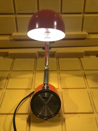 Mid Century Retro Orange Windsor Bullet Atomic Space Age Small Desk Lamp Vintage
