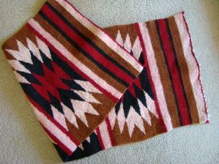 Old Hand Woven Native American Indian Saddle Blanket Rug Textile