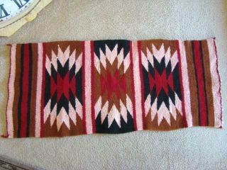 Old Hand Woven Native American Indian SADDLE BLANKET Rug Textile 2