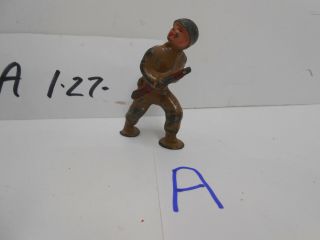 Vintage Barclay Manoil American Metal Lead Toy Soldier W/ Rifle Pod Foot.