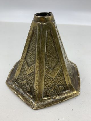 Vintage Cast Iron Brass Finish Trumpet Horn Lamp Light Sconce Shade,  Deco