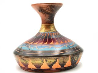 Native American Pottery Horse Hair Handmade Navajo Indian Vase