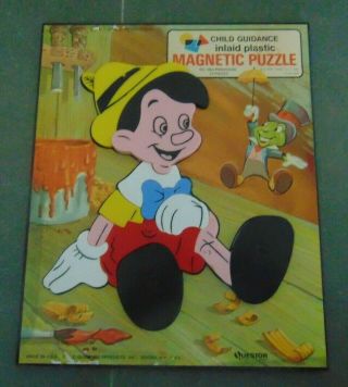Vintage 1960s Child Guidance Toy Magnetic Puzzles No.  963 Pinocchio