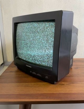 Vintage Retro Gaming Tv Mitsubishi 13 " Crt Television 1992 No Remote Cs - 13rx1