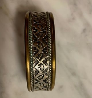 Navajo Sterling Silver Handmade Stamped Men’s Cuff Bracelet