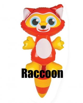22 " Orange Yellow Mask Long Tail Raccoon Inflatable Inflate Party Decoration