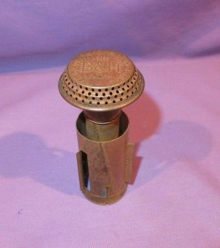 1889 - 1890 Tall B&h Bradley And Hubbard Oil Lamp Flame Spreader