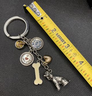 I Love My Dog Poodle Charm Keychain 2