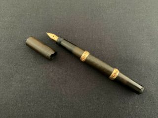 Vintage Waterman 14vs Safety Pen Fountain Pen With Gold Filled Bands