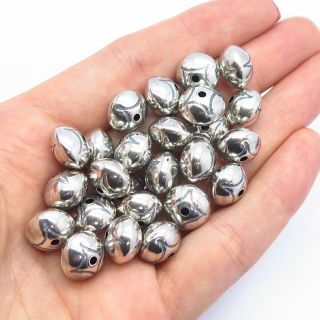 Old Pawn Vintage 925 Sterling Silver Navajo Pearls Tribal Set Of 25 Beads