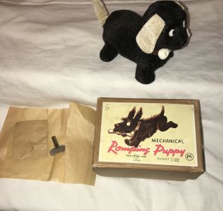 Mechanical Romping Puppy Wind Up Toy 08/04/1949 Tn Japan