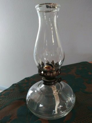 Vintage Anchor Hocking Clear Glass Hurricane Lamp