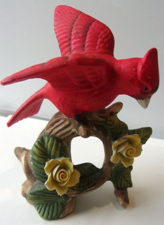 Red Cardinal,  State Of Ohio Bird 4 ½” High X 3 ½” Ceramic Figurine