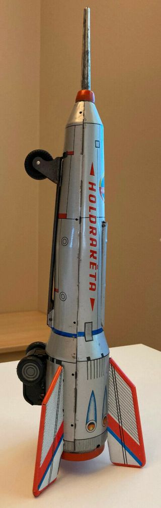 Holdraketa Lithographed Tin Rocket Toy / Lemezaru Gyar/ Hungary / Box