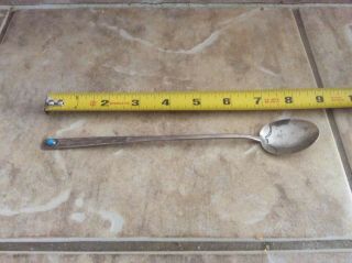 Vintage Navajo - Sterling Silver & Turquoise Iced Tea Spoon Hcy