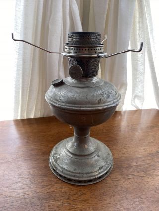 Vintage Aladdin Model 12 Nickel Plated Kerosene Mantle Lamp