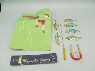 Vintage Magnetic Fishing Game – Tin Litho Japan