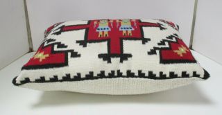 Navajo Weaving Textile Pillow with Figures 3