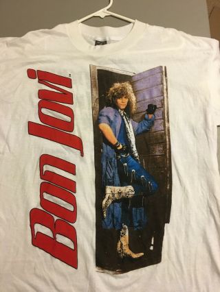 Vintage Never Worn Bon Jovi Slippery When Wet Concert T - Shirt Size Xxl