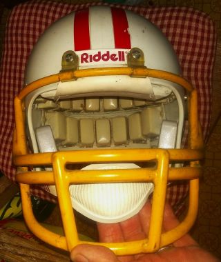 Vtg Riddell Nos Pac 44 Football Helmet Sz Med 1984 Nebraska Color