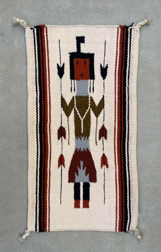 Native American Navajo Indian Woven Yei Rug/wall Hanging