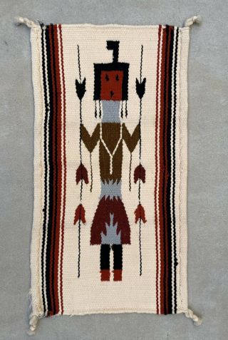 Native American Navajo Indian Woven Yei Rug/Wall Hanging 3