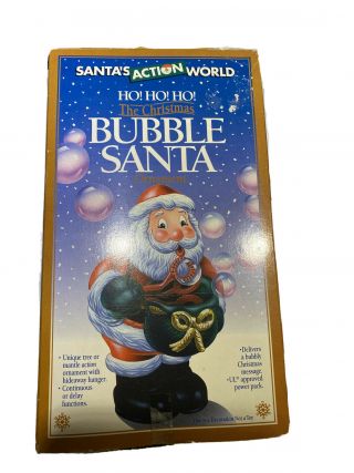 Vtg 1995 Bubble Blowing Ho Ho Ho Santa Claus Christmas Kurt Adler Action World