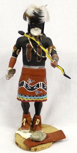 Native American Hopi Snake Dancer Kachina By Lem Poola,  Eb 308