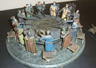Medieval King Arthur And The Knights Of The Round Table Decorative Statue