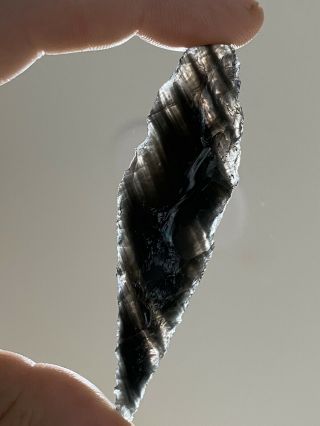 (2) 3 1/16” Obsidian Cascade Knife Found In Lake County Oregon Gem Point