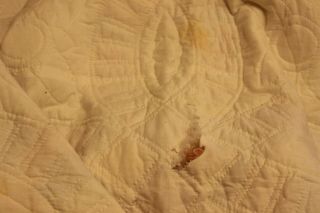 VINTAGE DOUBLE WEDDING RING COTTON QUILT 108 X 90 3