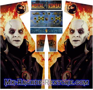Mortal Kombat 4 Side Art Arcade Cabinet Artwork Graphics Decals