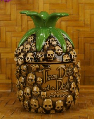 Tiki Mug Skull Pineapple Three Dots And A Dash Chicago Munktiki Imports 246