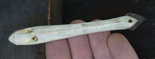 Alaskan Eskimo Bering Sea Bone Artifact Arrow Head Harpoon Point Native American
