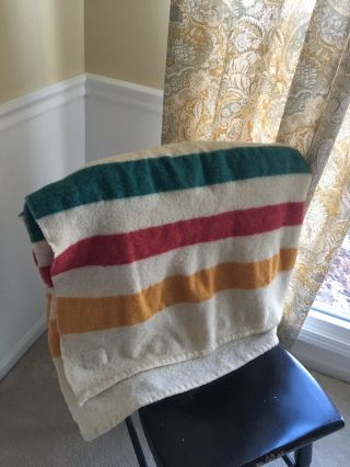 Vintage Mohawk Wool Blanket Throw Hudson Stripe 2