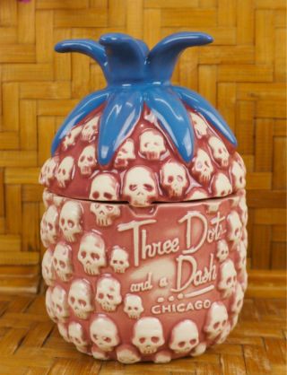 Tiki Mug Skull Pineapple Three Dots And A Dash Chicago Munktiki Pink 248