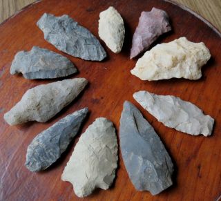 10 ARROWHEADS FROM LANCASTER COUNTY PA - NATIVE AMERICAN INDIAN 3