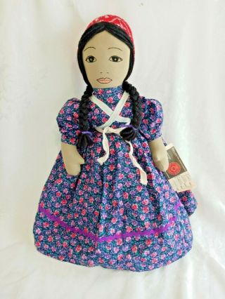Native American Cherokee Indian Arts And Crafts Cloth Doll By Ulela Harris 21 "