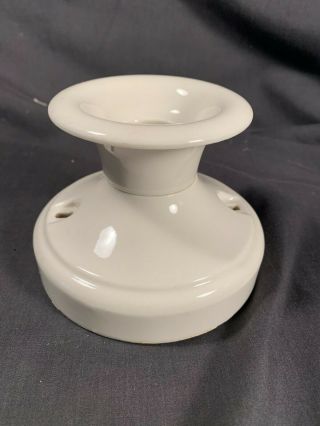 Vintage P&s Alabax Porcelain Ceiling Mount Light Fixture