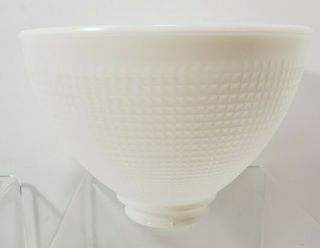 White Milk Glass 2 1/4 " X 8 " Floor Table Lamp Ies Reflector Waffle Shade