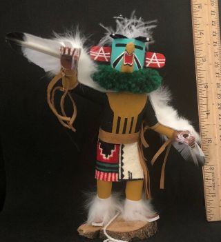 Hopi,  Eagle Dancer Katsina / Kachina,  Signed Randall Tom Removable Mask D2045