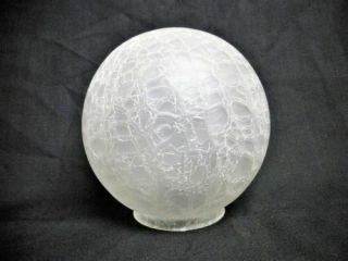 Vintage Crackle Glass Lamp Globe Ball Shade Frosted Light Fixture Retro