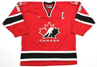 Mens 2002 Mario Lemieux Team Canada Nike Olympic Sewn Vintage Hockey Jersey 2xl