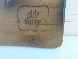 Vintage 4 Olde Old Forge Forgecraft Hi Carbon Steel Knife Set with Block/Holder 2