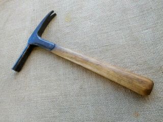Vintage Tack Or Saddlers Hammer With Strapped Handle Blacksmith Forged /3011