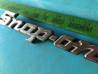 Vintage Snap - On Tool Box Emblem Name Plate Badge Chrome