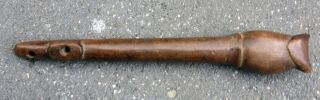 Flute Musical Instrument Traditional Design Whistle Wood Gurunsi Hunter 