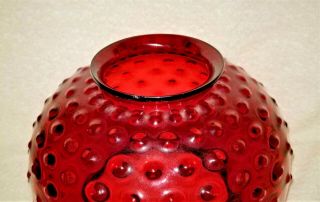 Cranberry / Ruby Red HOBNAIL GLASS SHADE 4 