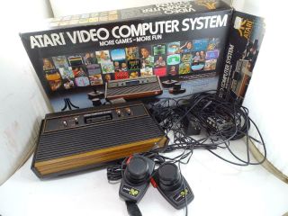 Vintage 1980 Atari Video Computer System Cx - 2600a Retro W/box Game 2600