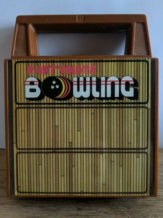 Vintage Tomy Partymate Scrolling Bowling Wind Up Travel Game Not Working/no Ball